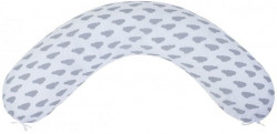 Наволочка к подушке для беременных AmaroBaby Облака серый 170х25 см