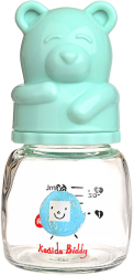 Бутылочка для кормления Pituso стеклянная, 60 мл, голубая