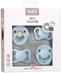 Набор пустышек Bibs Try-it collection Baby Blue 0-6 месяцев