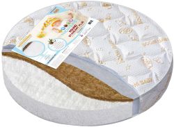 Матрас круглый Boom Baby NewBaby-Round Standart Plus стёганый трикотаж BB 75x75 см