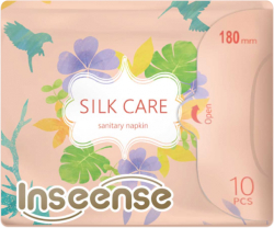 Прокладки женские гигиенические ежедневные с крылышками Silk Care Inseense №10, 180 мм 