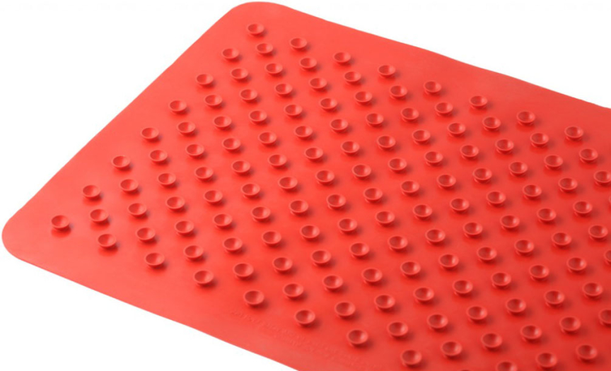 Антискользящий резиновый коврик для ванны Roxy Kids 58x34 см красный