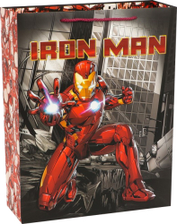 Пакет подарочный Iron Man Мстители, 31х40х11,5 см, 7153492