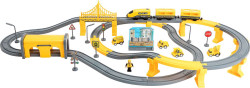 Железная дорога Givito игрушка Строительная площадка, 92 предмета на батарейках со звуком