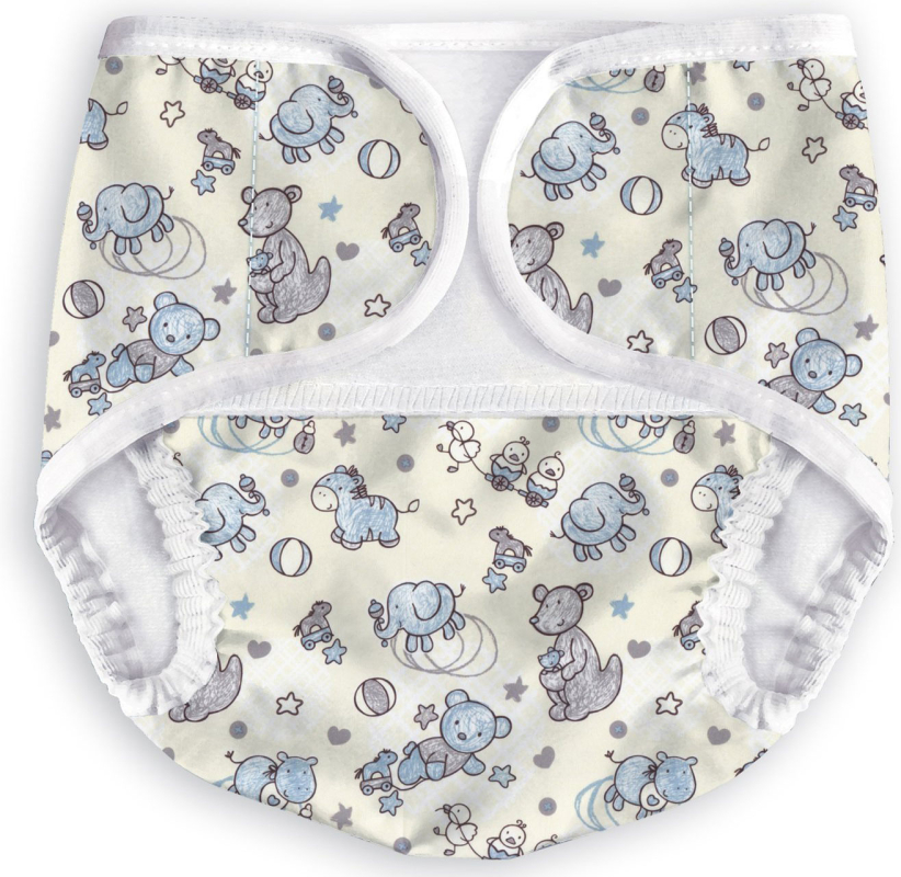 Multi-diapers подгузники-трусики с карманом для вкладыша размер А (3-6кг.) Бегемоты