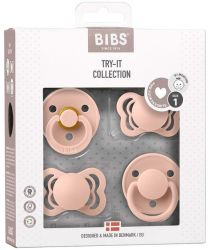 Набор пустышек Bibs Try-it collection Blush 0-6 месяцев