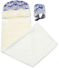 Зимний конверт-одеяло на выписку Luxury Baby Милан синий с белым кружевом