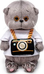 Игрушка мягконабивная Басик Baby с фотоаппаратом, 20 см