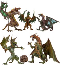 Динозавры и драконы для детей серии Мир динозавров Masai Mara, 5 драконов, 1 аксессуар в наборе