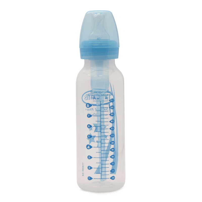 Бутылочка антиколиковая с узким горлышком Dr. Brown's Option 250 мл + соска и носик полипропилен синий