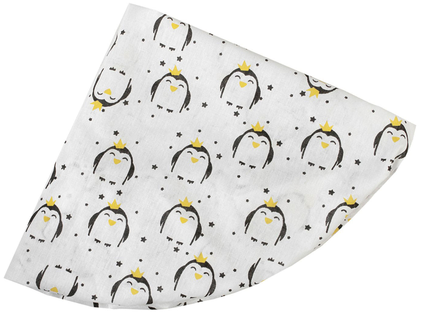 Простыня AmaroBaby на резинке круглая Пингвины бязь 75х75х12 см