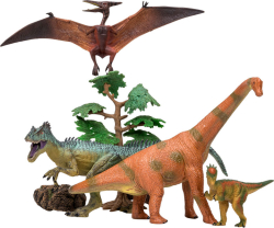 Динозавры и драконы для детей серии Мир динозавров Masai Mara птеродактиль, брахиозавр, аллозавр, пахицефало